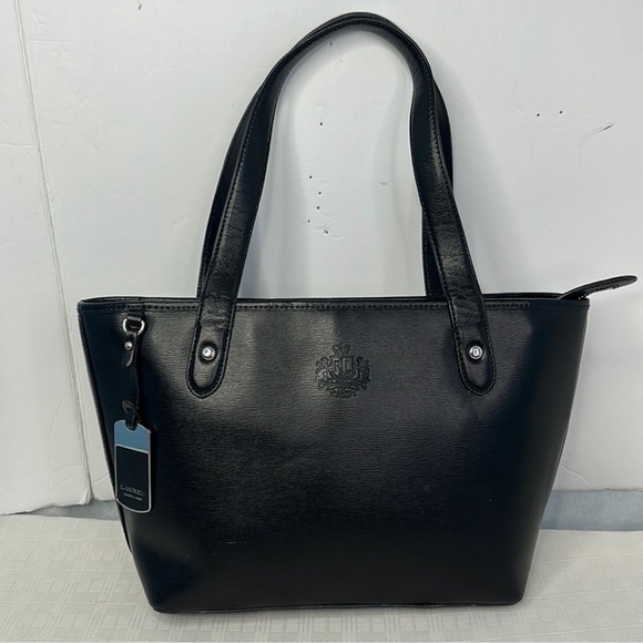 RALPH LAUREN Bag Calderwood Black Epi Leather Medium - Picture 1 of 11